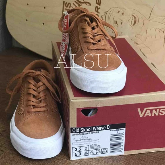 VANS Old Skool Weave Suede Grazed Ginger Kid’s - Picture 6 of 8